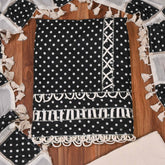 Cotton Black Unstitched Suit